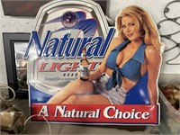 Vintage Natural Light  tin beer sign