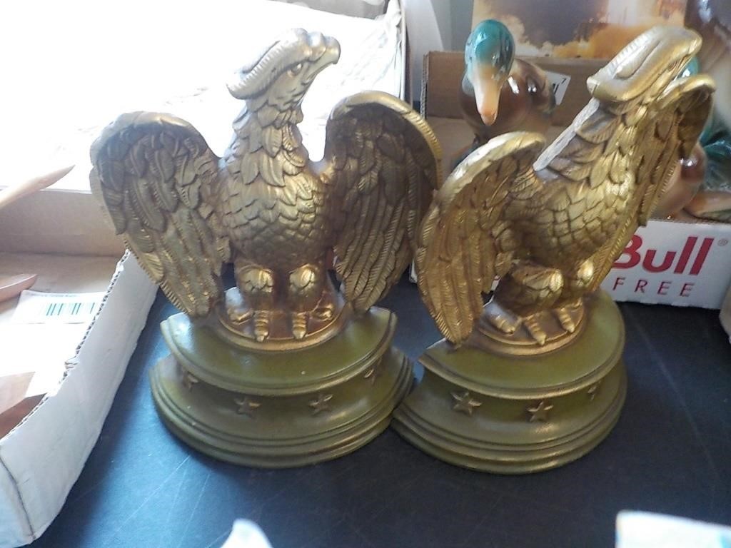 Brass tone Eagle bookends