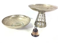 Tajma India Brass Bowl & Tray +