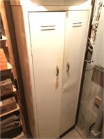 2 Door White Metal Cabinet