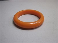 Vintage Orange Bakelite Bracelet - Tested