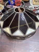 Large leaded glass light shade