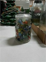 Small jar of marbles