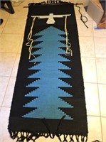 Hooked wall hanging, native inspired tree of life