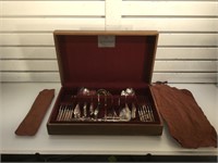 Plated silver Community plate cutlery set in box