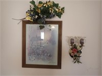 Well Picture - 19"Wx23"H, Wall Candle Holder,