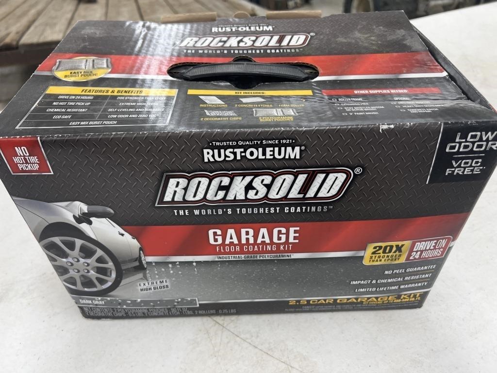 Rocksolid Garage Floor Coating Kit (in box)