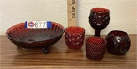 5 - Ruby Red Glassware