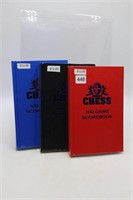 3 CHESS SCORE BOOKS