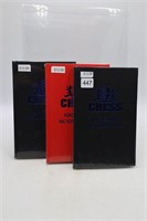 3 CHESS SCORE BOOKS