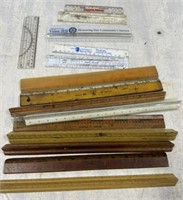 Wood Drafting Rulers, Plastic Advertising Rules
