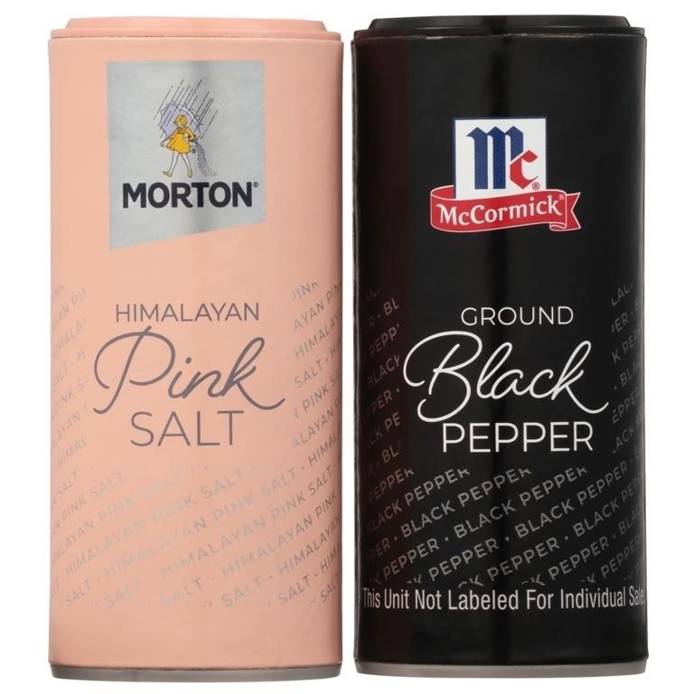SM1307  Morton Salt & McCormick Black Pepper, 5.25