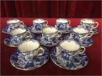 9 Royal Crown Derby Tea Cup & Saucer Sets