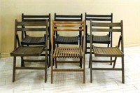 Wooden Folding Chairs.