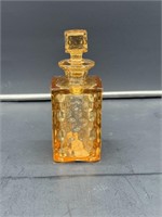 American Fostoria amber cologne  bottle