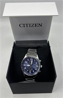 Mens Citizen Eco Drive Blue Dial Watch