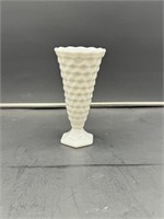 American Fostoria milk glass bud vase