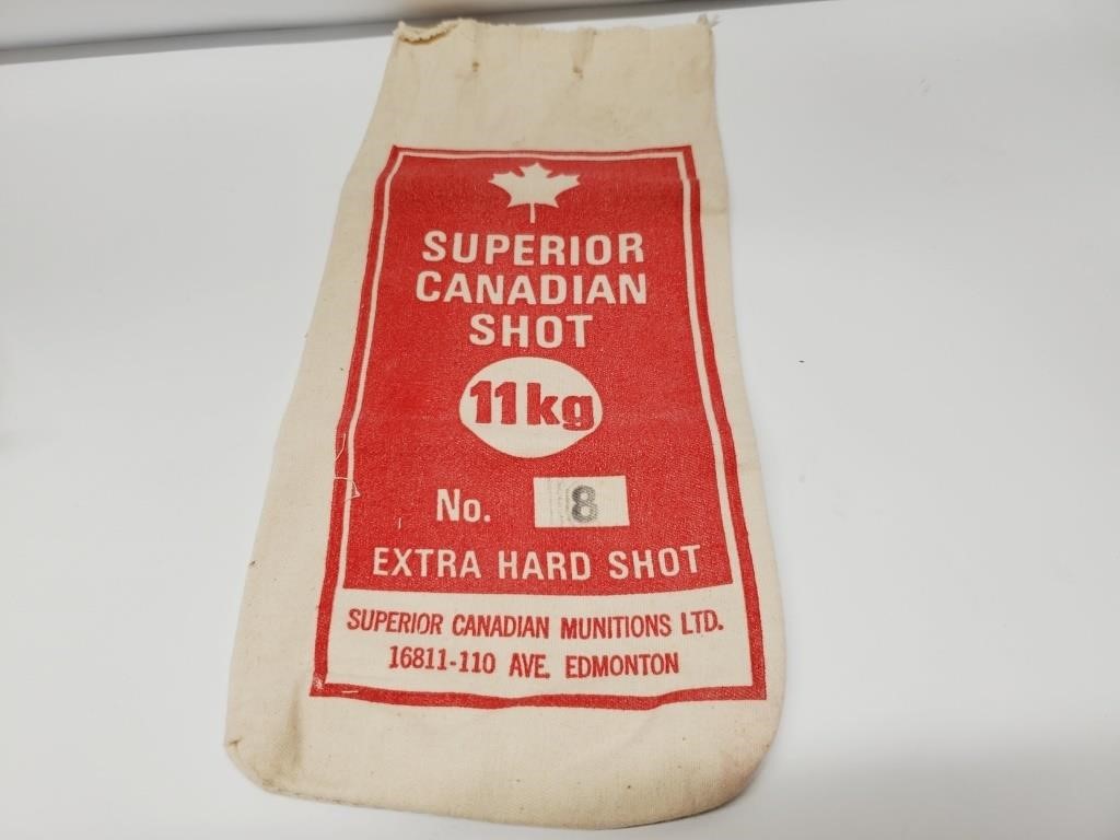 Superior Canadian Lead Shot Cotton Bag Empty