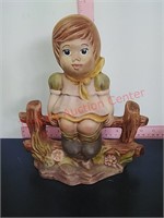 Le Fauve 1974 Ceramic Girl Figurine
