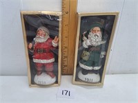 Vintage Santa Ornaments NIB