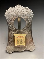 Art Nouveau Pocket Watch Stand & Calendar