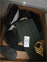 US Army socks, hat, patch, ties, belts
