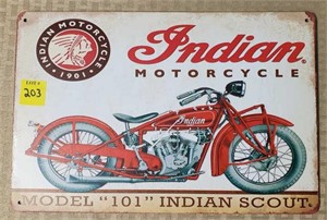 Replica Metal Indian Motorcycle Sign