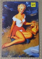 Replica Metal Pin up girl sign