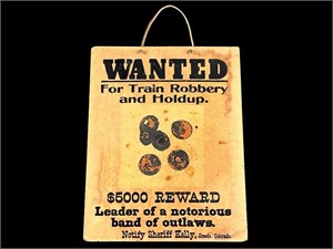 Vintage "WANTED" Bar Saloon Sign Wall Plaque