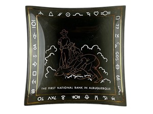 First National Bank in Albuquerque Glass Ashtray