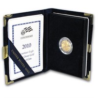 2010-w 1/10oz Pf American Gold Eagle W/ Box & Coa