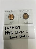 Lot#127) 1982 Large Date & Small Date