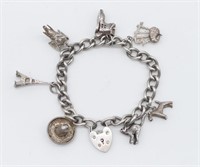 Vintage English Sterling Charm Bracelet