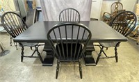 Ballard Designs Dining Table w/ Leaf & 4 Chairs