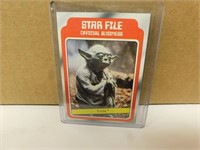 1980 YODA STAR FILE STAR WARS CARD
