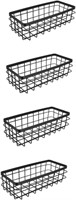 4pcs Metal Storage Basket Farmhouse Wire Holder