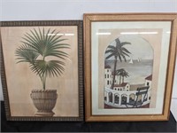 "OCEAN PARK VIEW" PRINT IN FRAME, SAGA PLANT PICTU