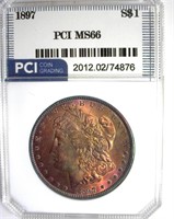 1897 Morgan MS66 LISTS $1100