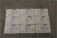 (9) Boxes of .223 Ammunition