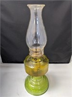 Vintage Green Glass Oil Lantern