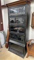 One Pc. Black Lawyers Leaded Glass Bookcase