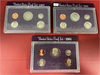 1985-1987 US PROOF SETS