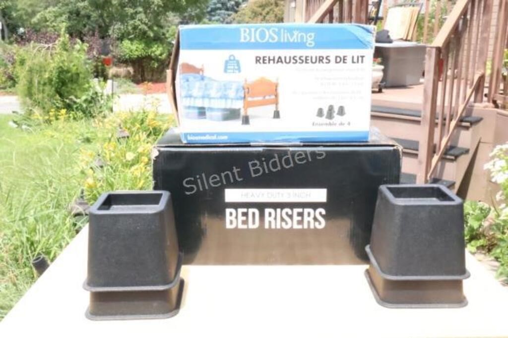 Plastic Bed Risers - Three Different Sets