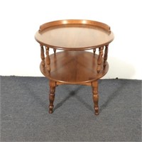 Round Two Tier Lamp Table