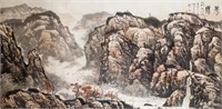 Gao Jianfu 1879-1951 Chinese Watercolor Landscape
