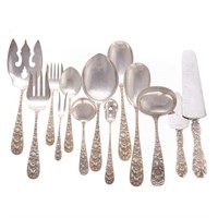 Stieff "Forget-Me-Not" sterling serving pieces