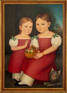 Susan Paulding "Two Sisters" Oil on Canvas, 1986