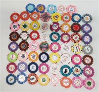 61 Various Vintage And Mixed Casino Chips
