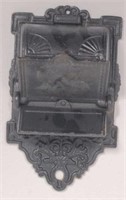 Vtg cast iron match safe holder