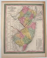 (2) 1850 COLORED  MAPS: MARYLAND /DE & NEW JERSEY